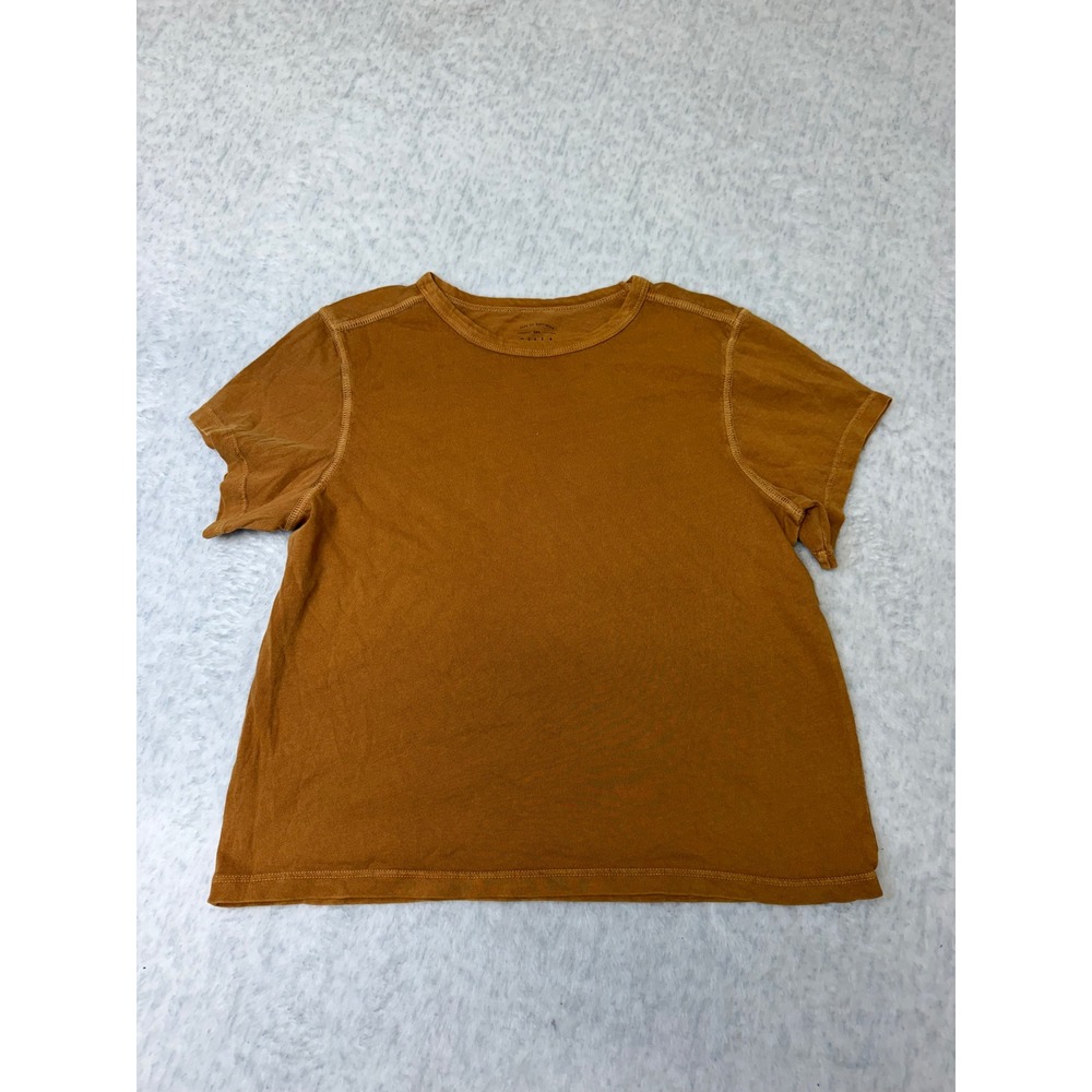 Billabong Womens Short Sleeve Crew Neck T-Shirt Mustard Yellow Size Medium NWOT